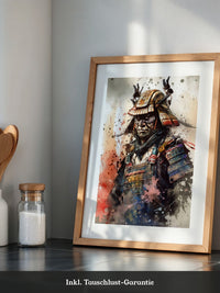 Samurai Krieger Aquarell