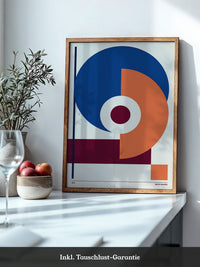 Geometrische Formen Blau Orange