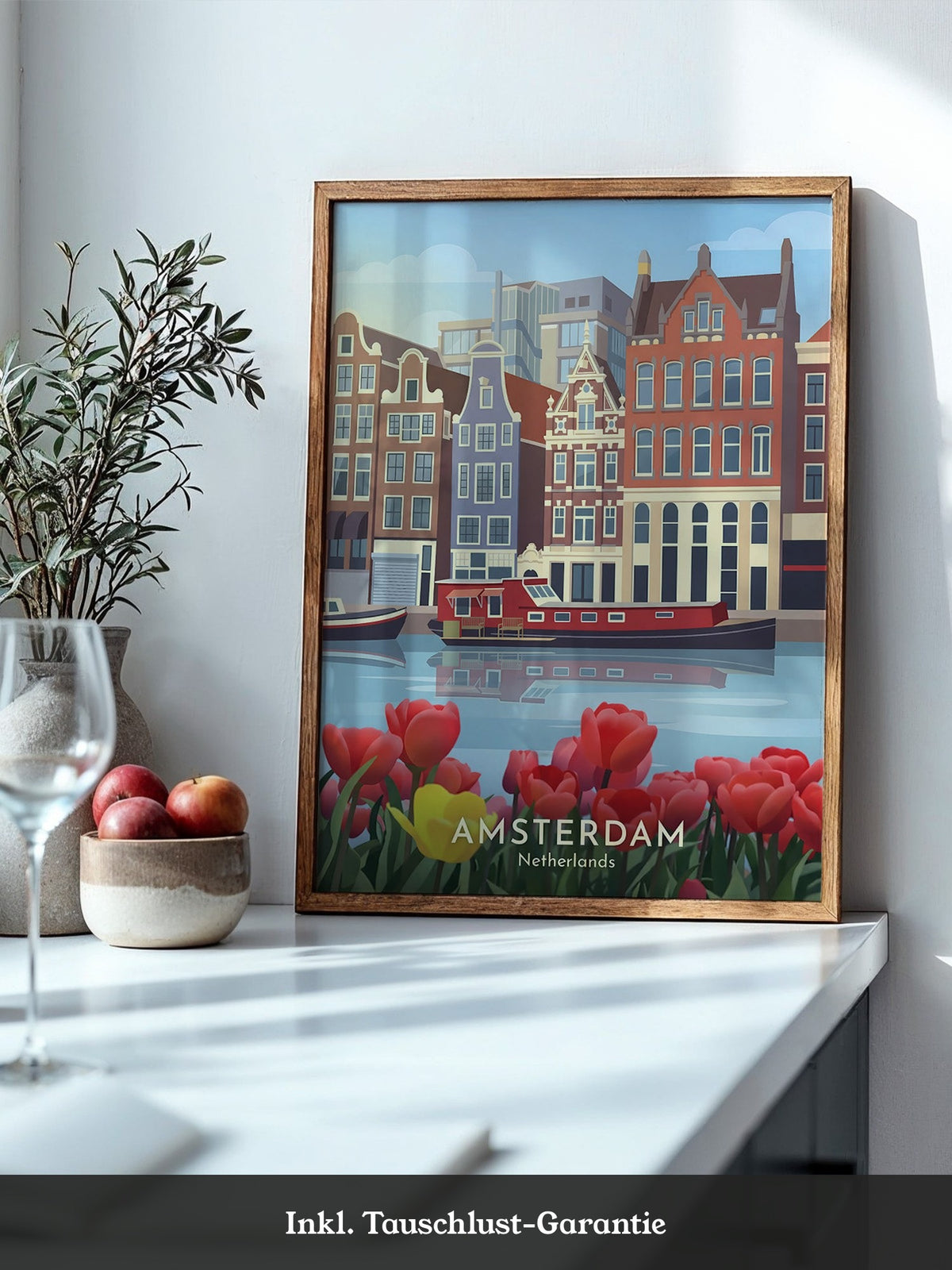 Amsterdam Grachten Tulpenmorgen