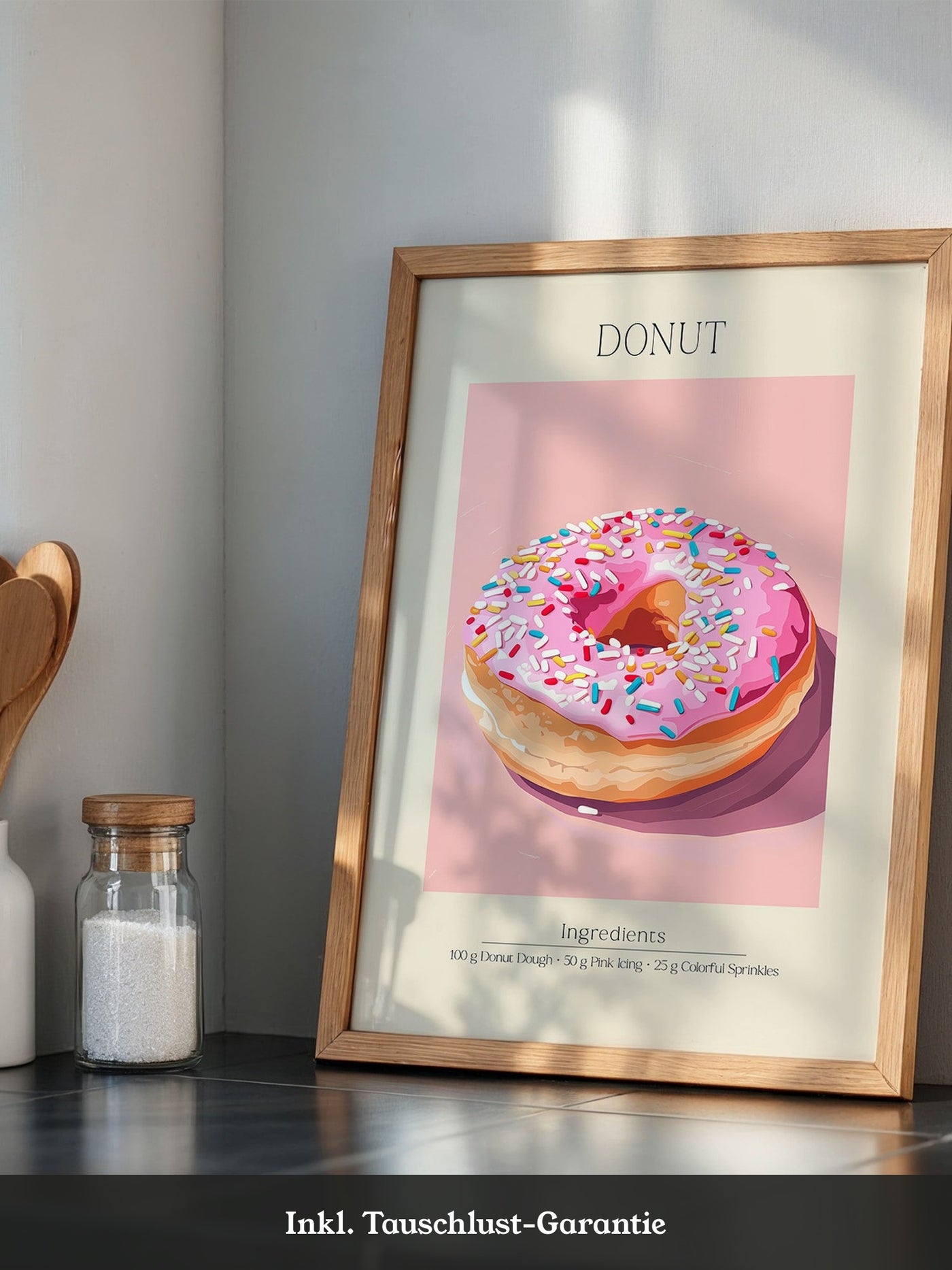 Donut Rosa Glasur Bunt