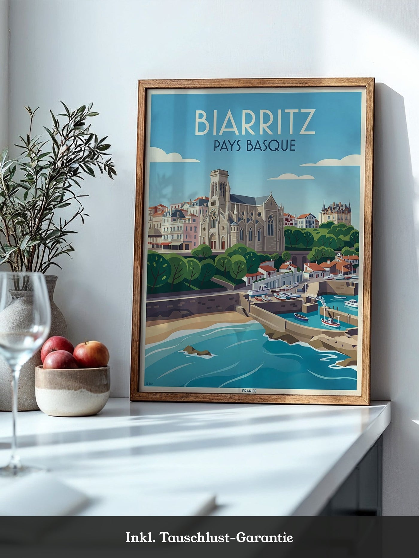 Biarritz Küste Retro-Stil