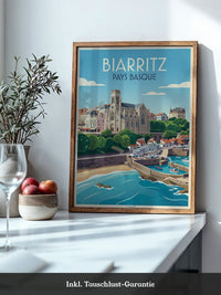 Biarritz Küste Retro-Stil