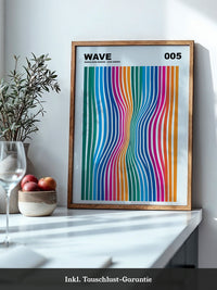 Bunte Wellenoptik Streifen