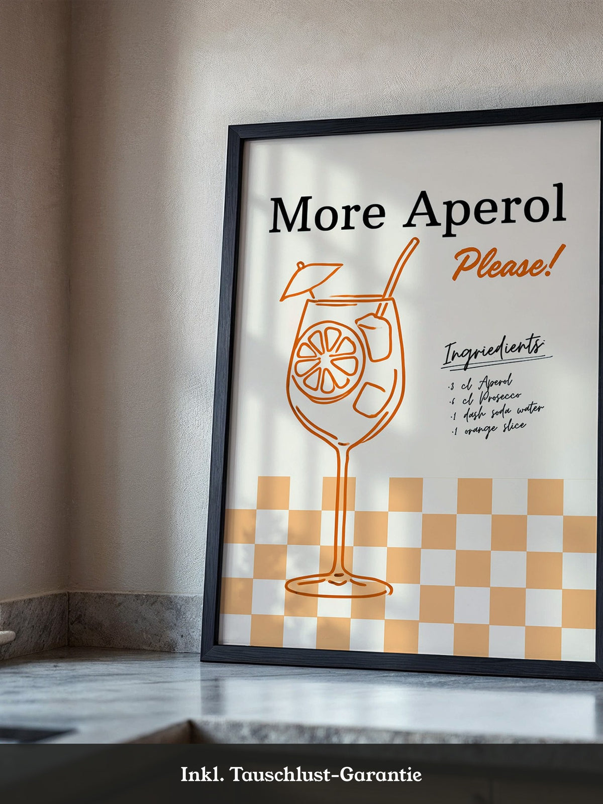 Aperol Cocktail Zeichnung Orange