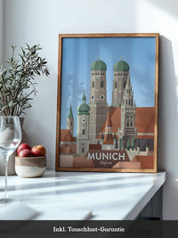 München Skyline Pastellfarben