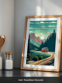 Camper Roadtrip Berglandschaft Vintage