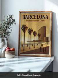 Barcelona Küste Vintage Stil