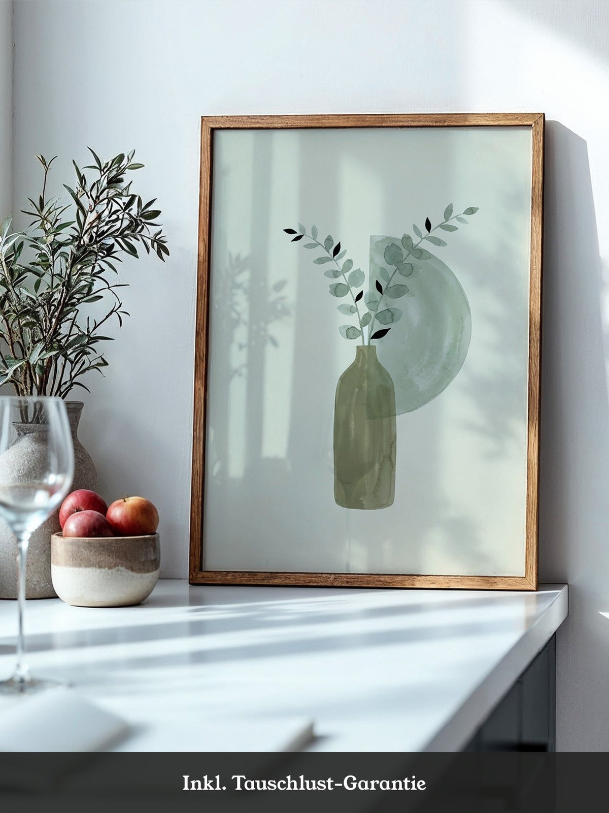 Blätterzweig Aquarell Pastell