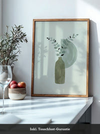 Blätterzweig Aquarell Pastell