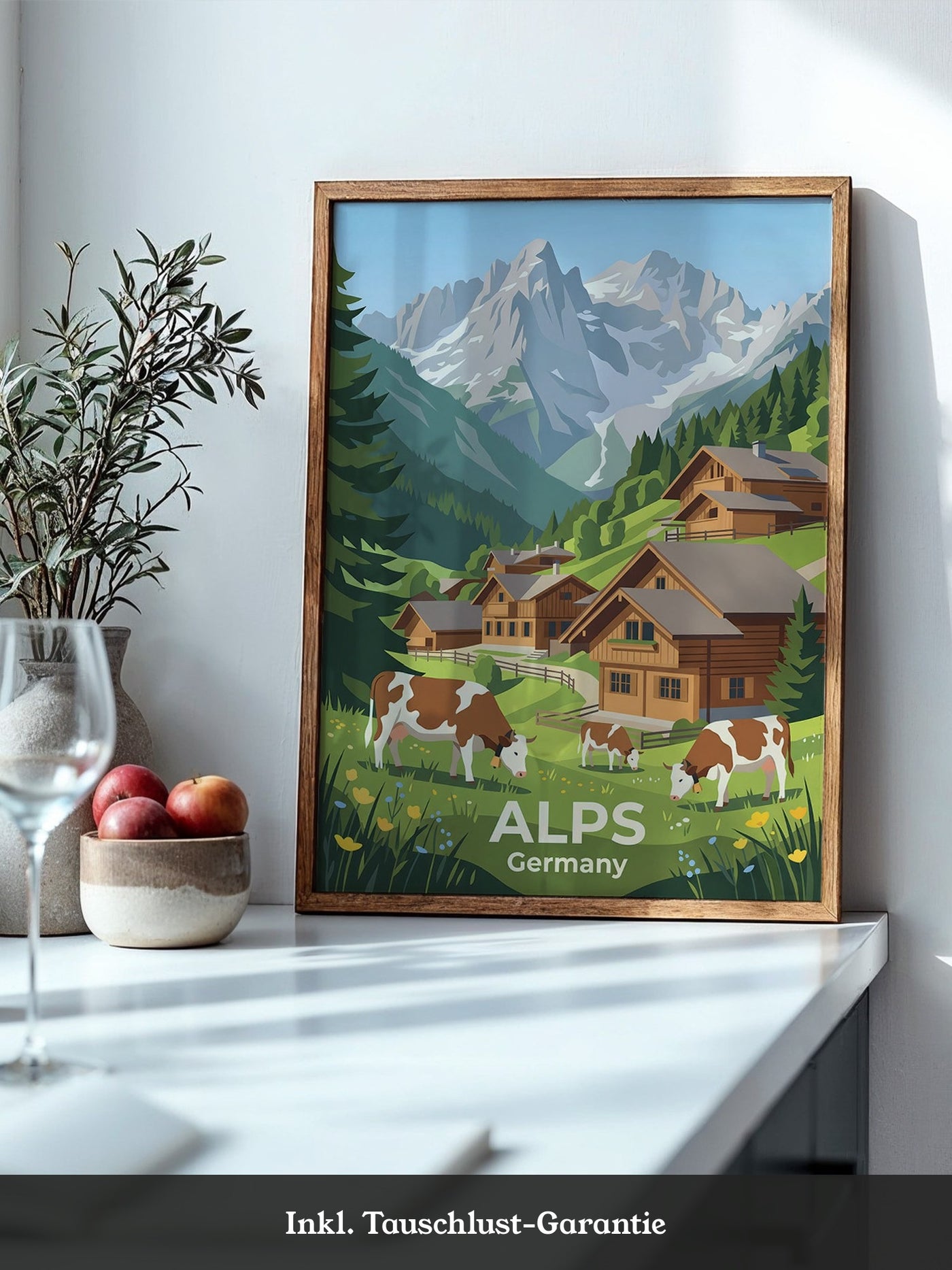 Almhütten Alpen Panoramablick