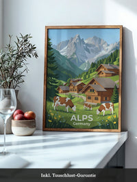 Almhütten Alpen Panoramablick