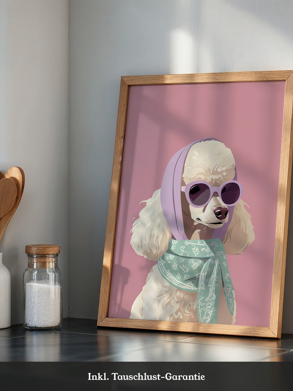 Pudel Pastell Retro-Look
