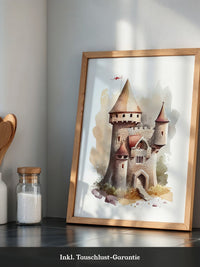Märchenschloss Aquarell