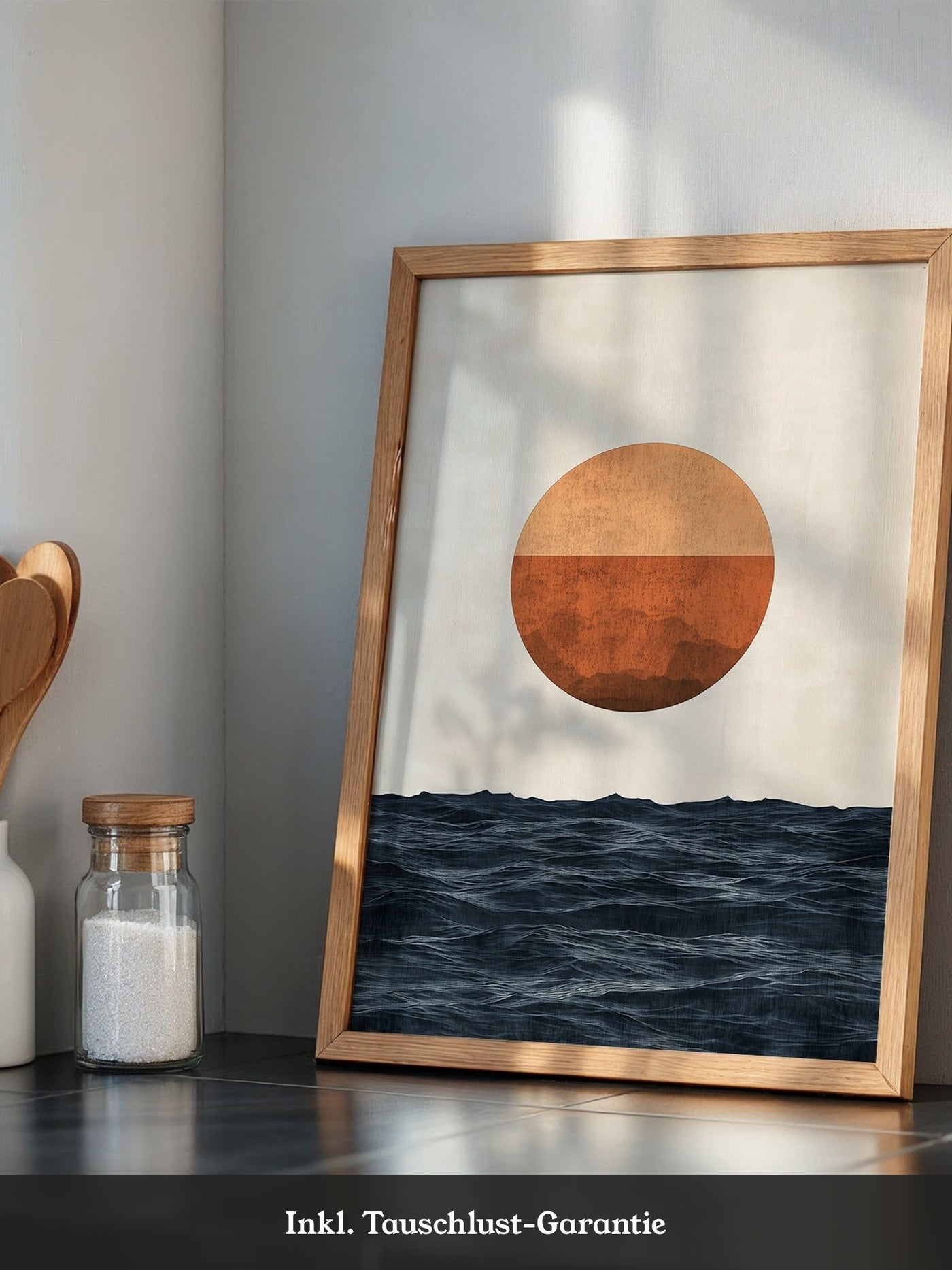Abstrakte Sonne Meer Vintage