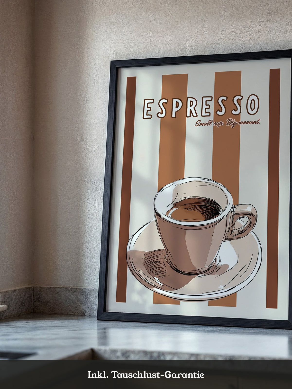 Espresso Tasse Retro-Streifen