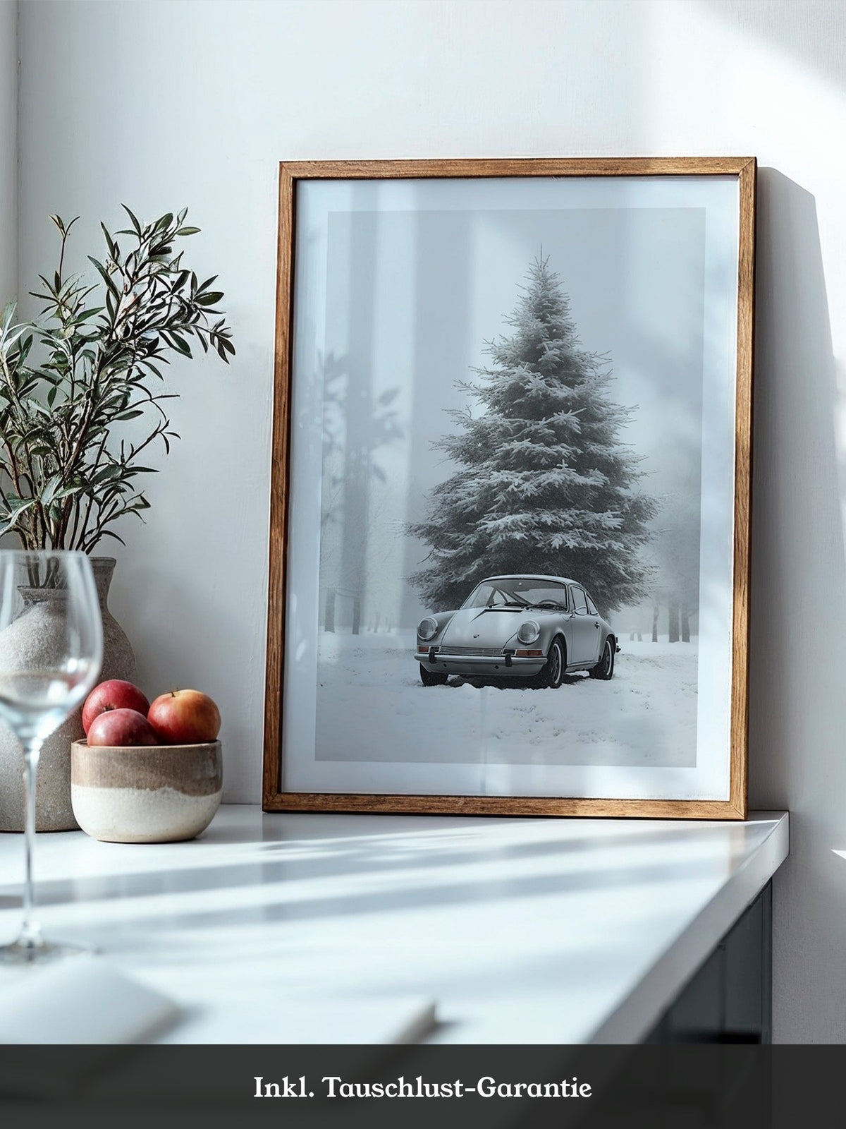 Porsche Schnee Tannenbaum Vintage