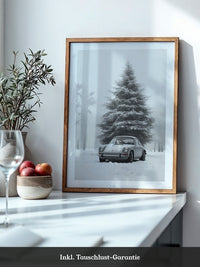 Porsche Schnee Tannenbaum Vintage