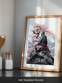 Samurai Kirschblüten Landschaft