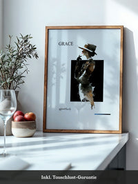 Elegante Frau Aquarell Vintage
