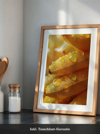 Bananen Makro goldgelb