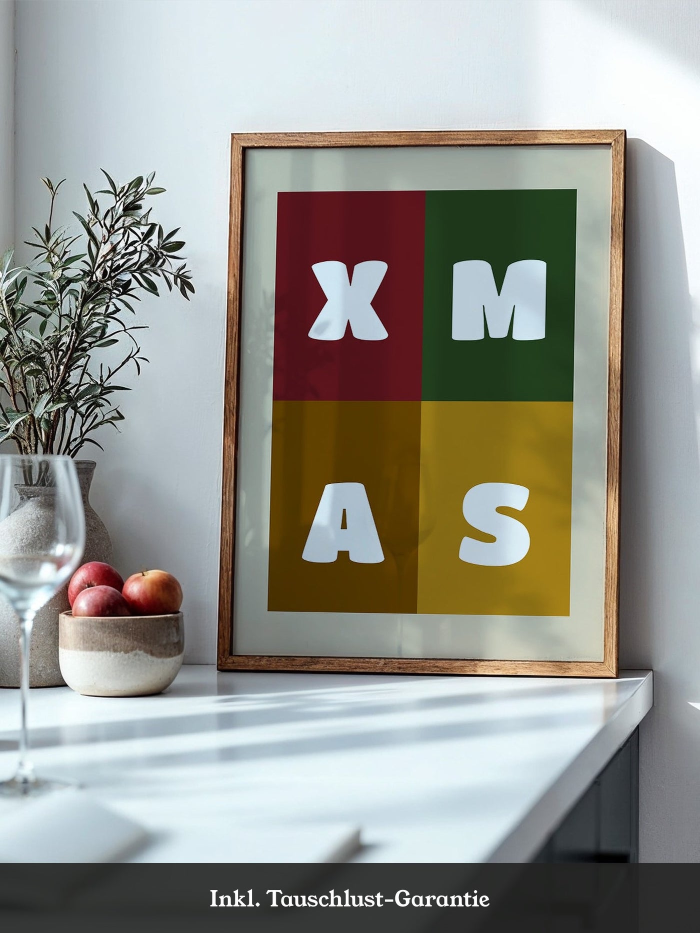 XMAS Buchstaben Retrofarben
