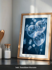 Glanzballons Blau Bokeh