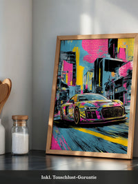 Sportwagen Pop-Art Stil