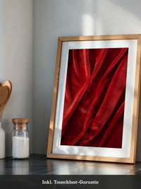 Rote Samttextur Wellenform