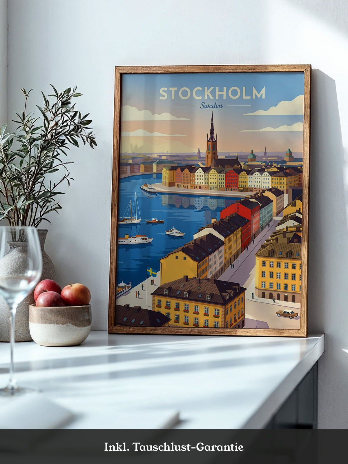 Stockholm Altstadt Skyline Vintage