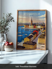 Stockholm Altstadt Skyline Vintage