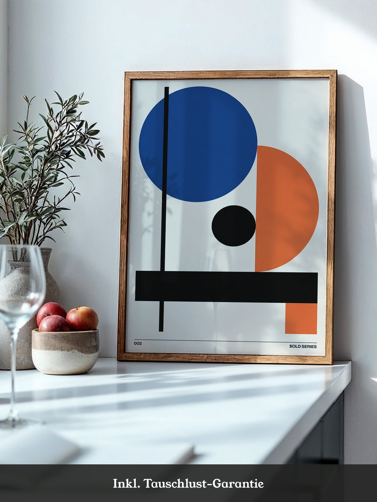 Geometrische Formen Blau Orange