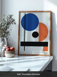 Geometrische Formen Blau Orange