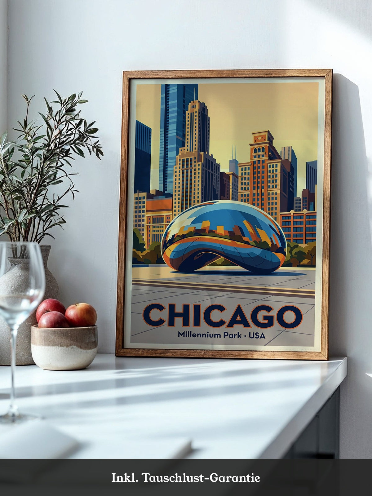 Millennium Park Chicago Retro