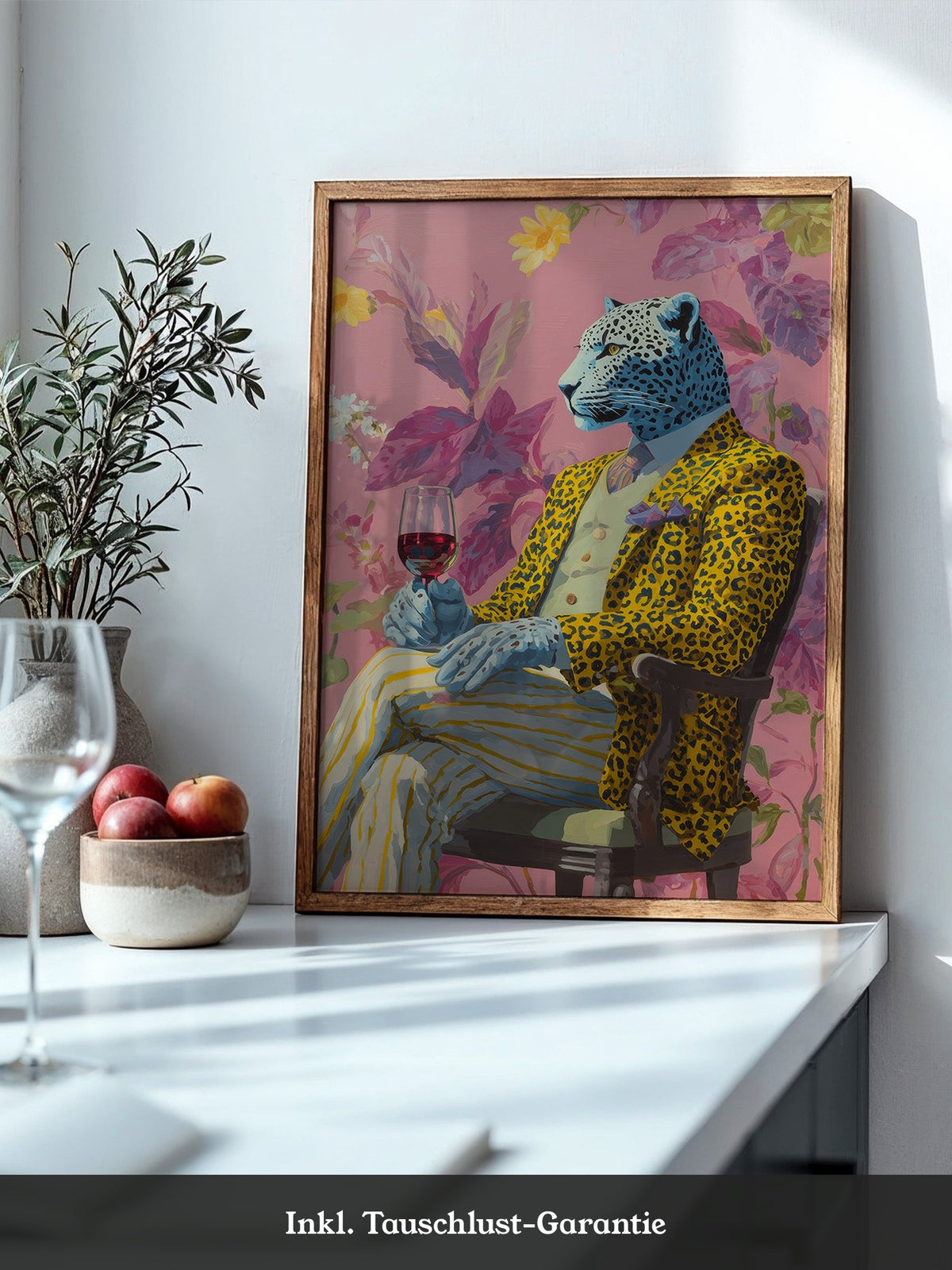 Leopard Mensch Farbig Stilvoll