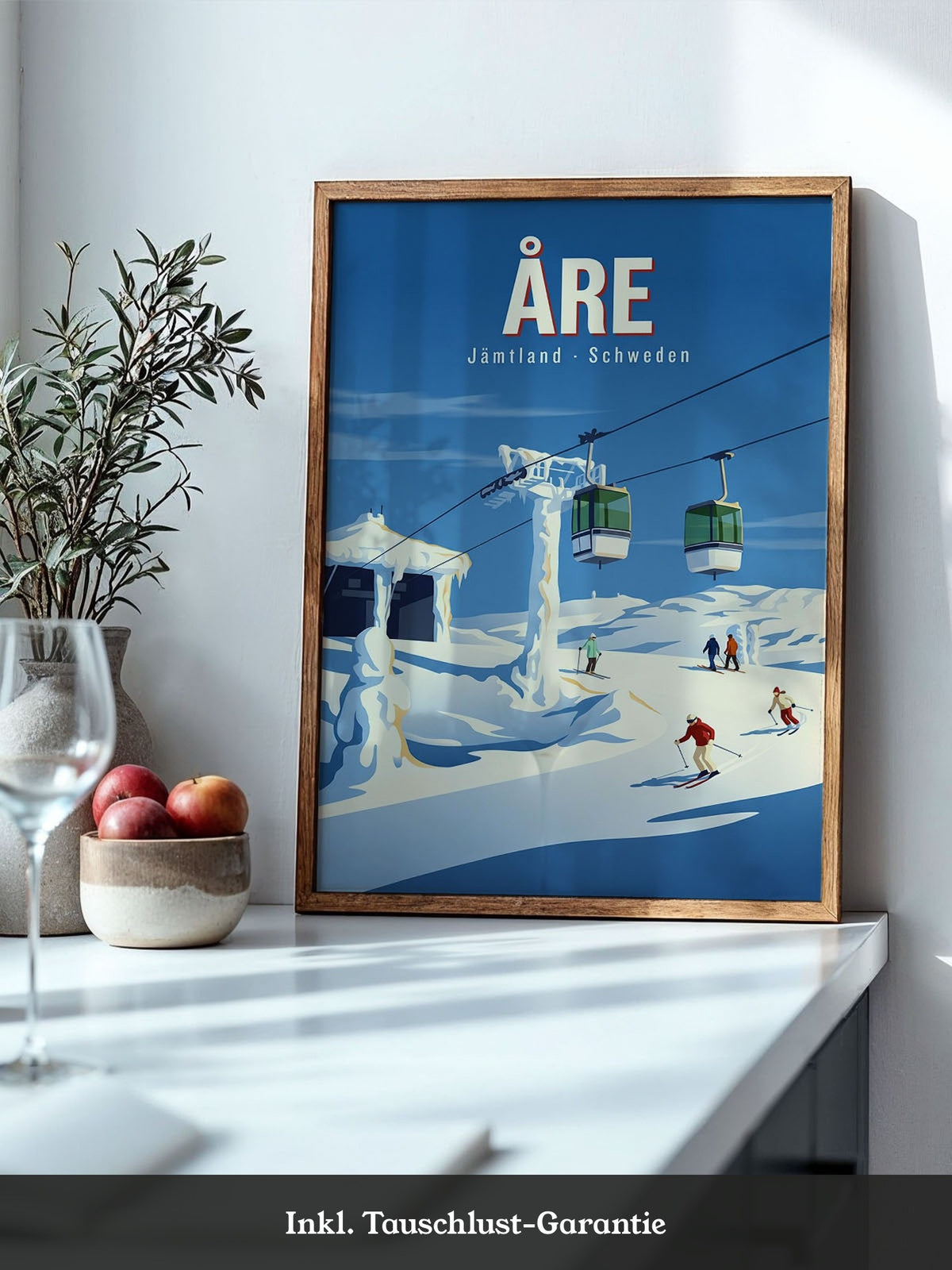 Skifahrer Winterlandschaft