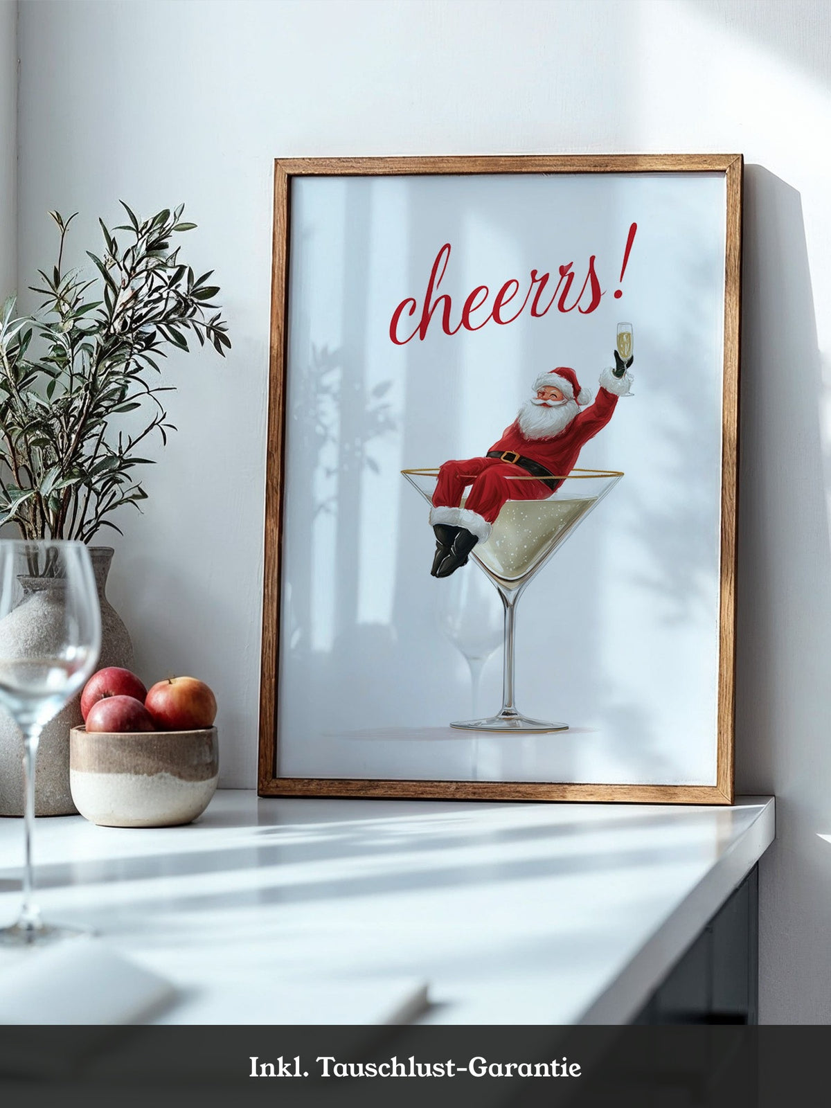 Weihnachtsmann Cocktail Kunst