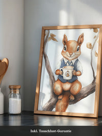 Eichhörnchen Kaffeetasse Aquarell