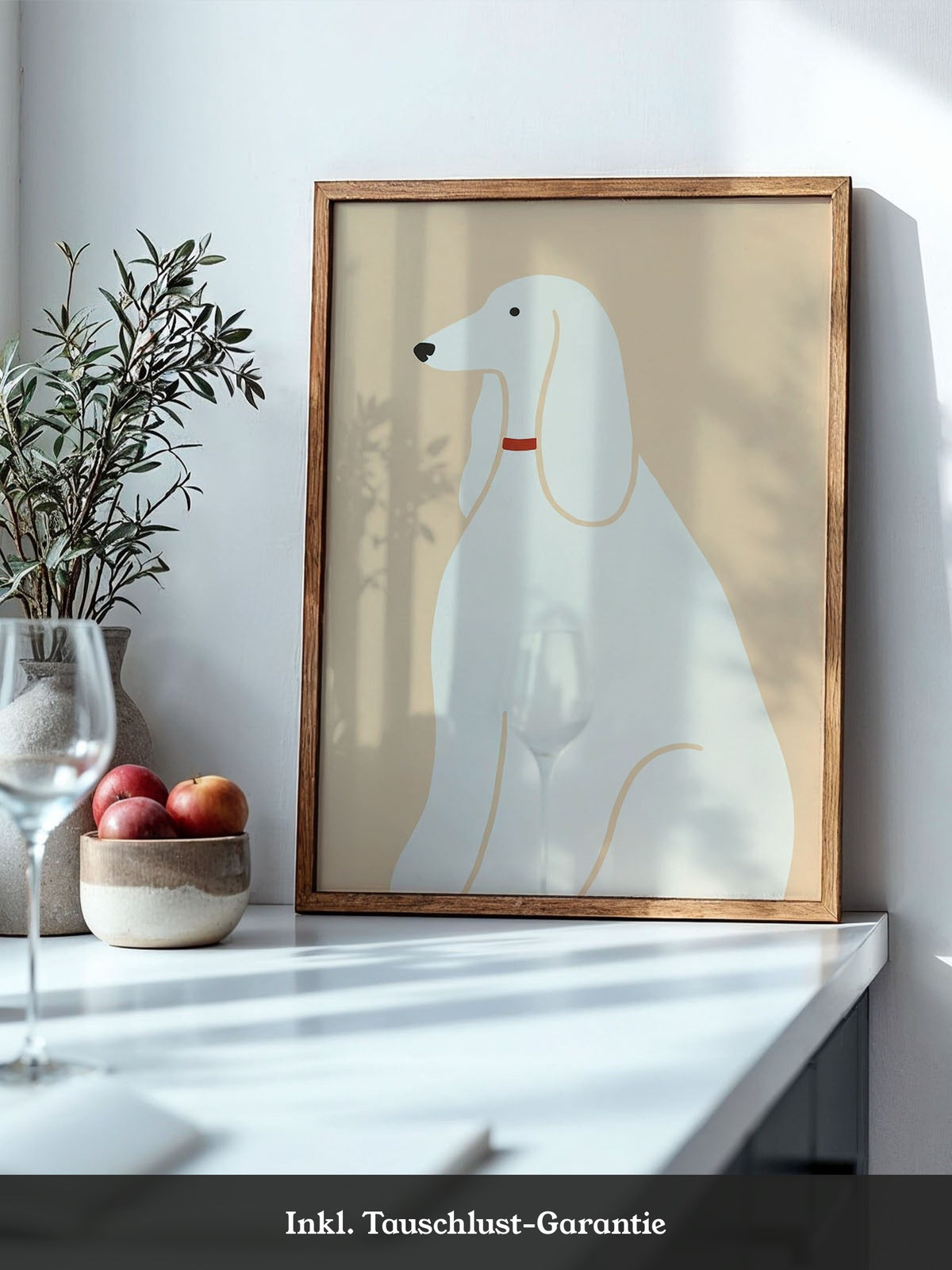 Eleganter Hund minimalistisch