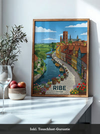 Ribe Dänemark Bunte Fachwerkhäuser