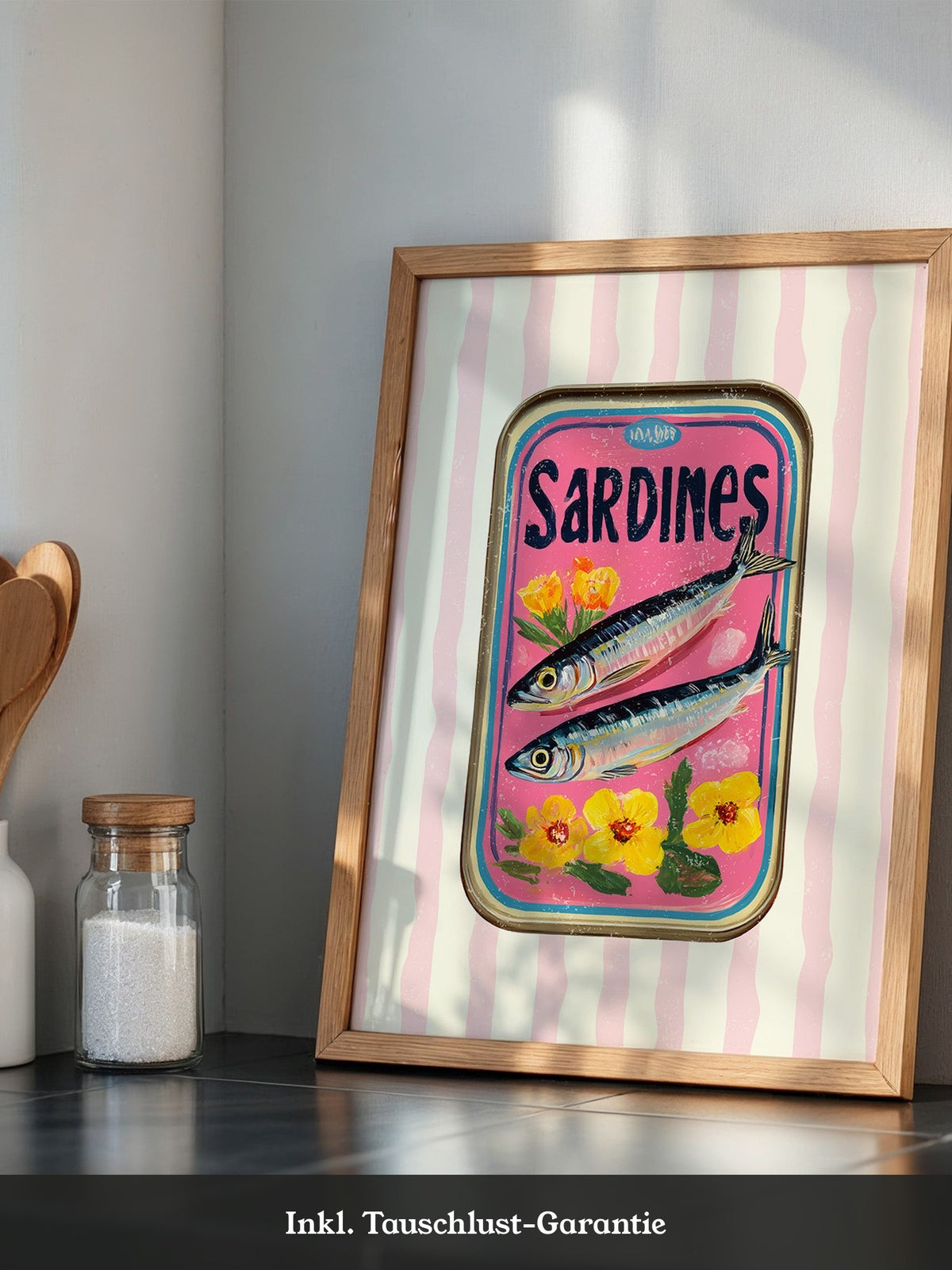 Sardinen Büchse Retro Blumen