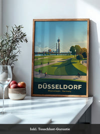 Düsseldorf Skyline Sommerabend
