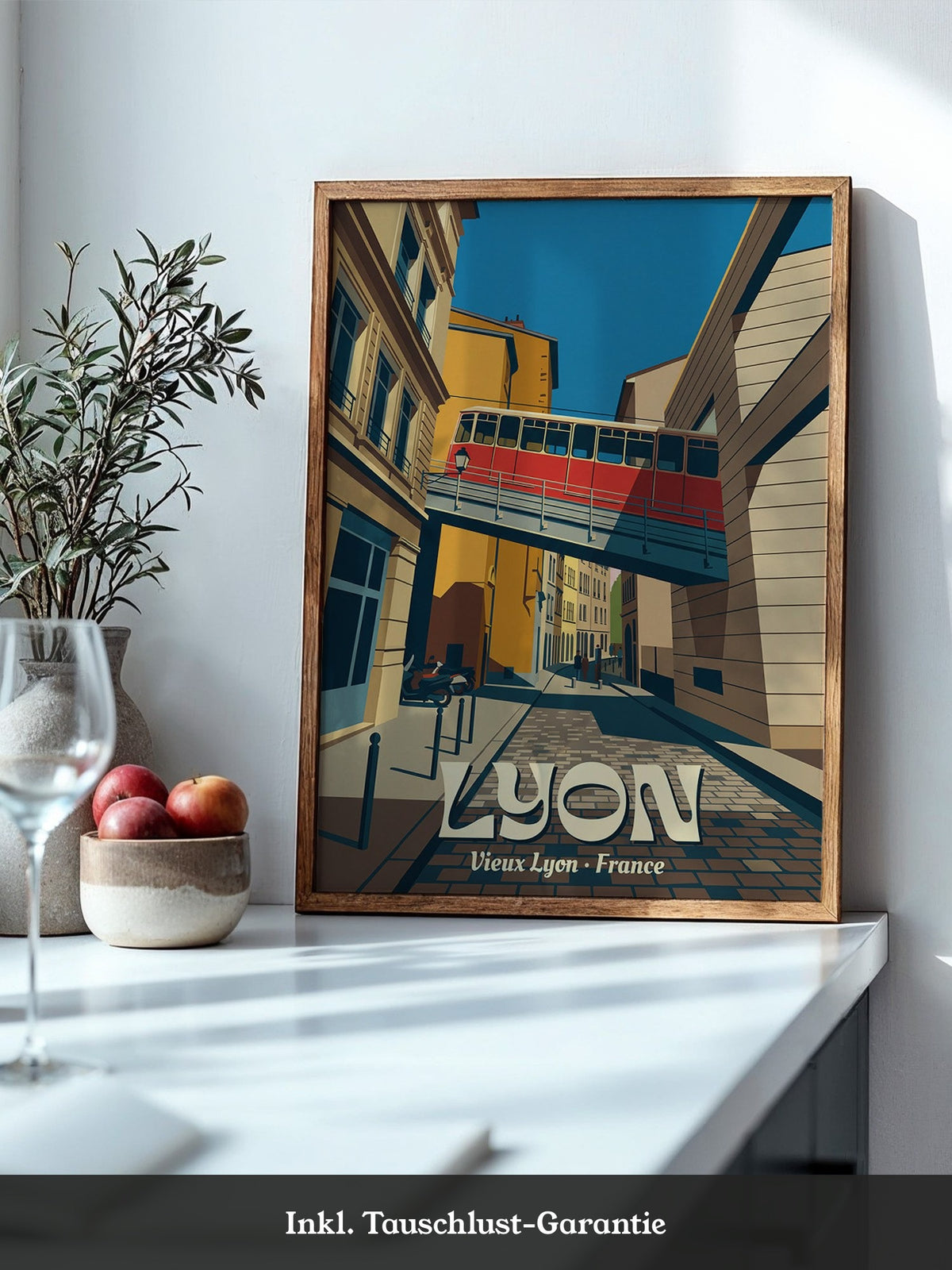 Lyon Straßenbahn Retro-Stil