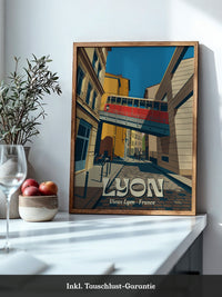 Lyon Straßenbahn Retro-Stil