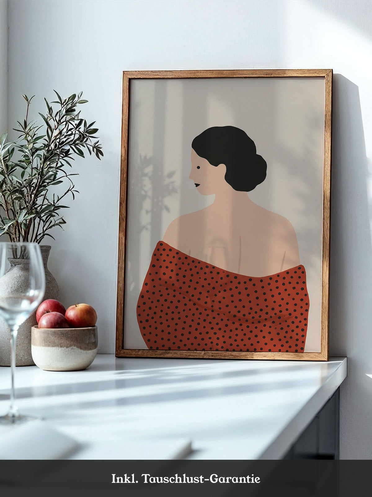 Frau Roter Schal Porträt
