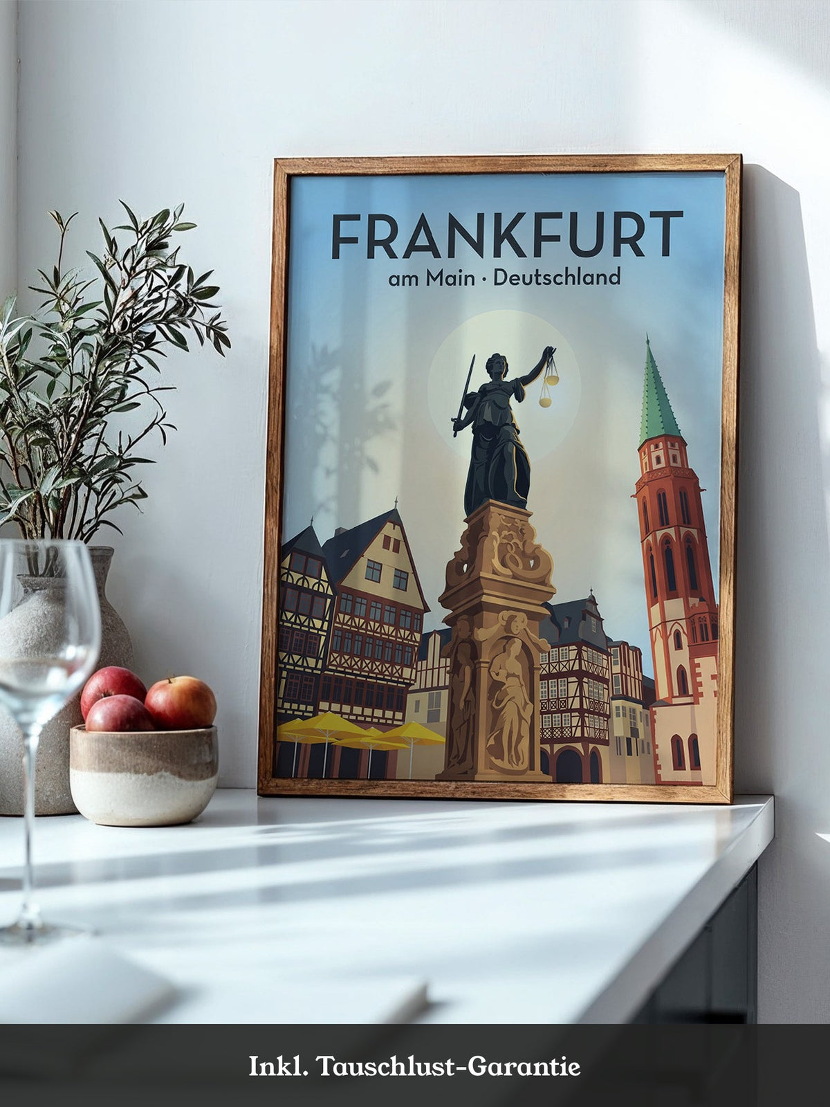 Frankfurt Skyline Retro-Design