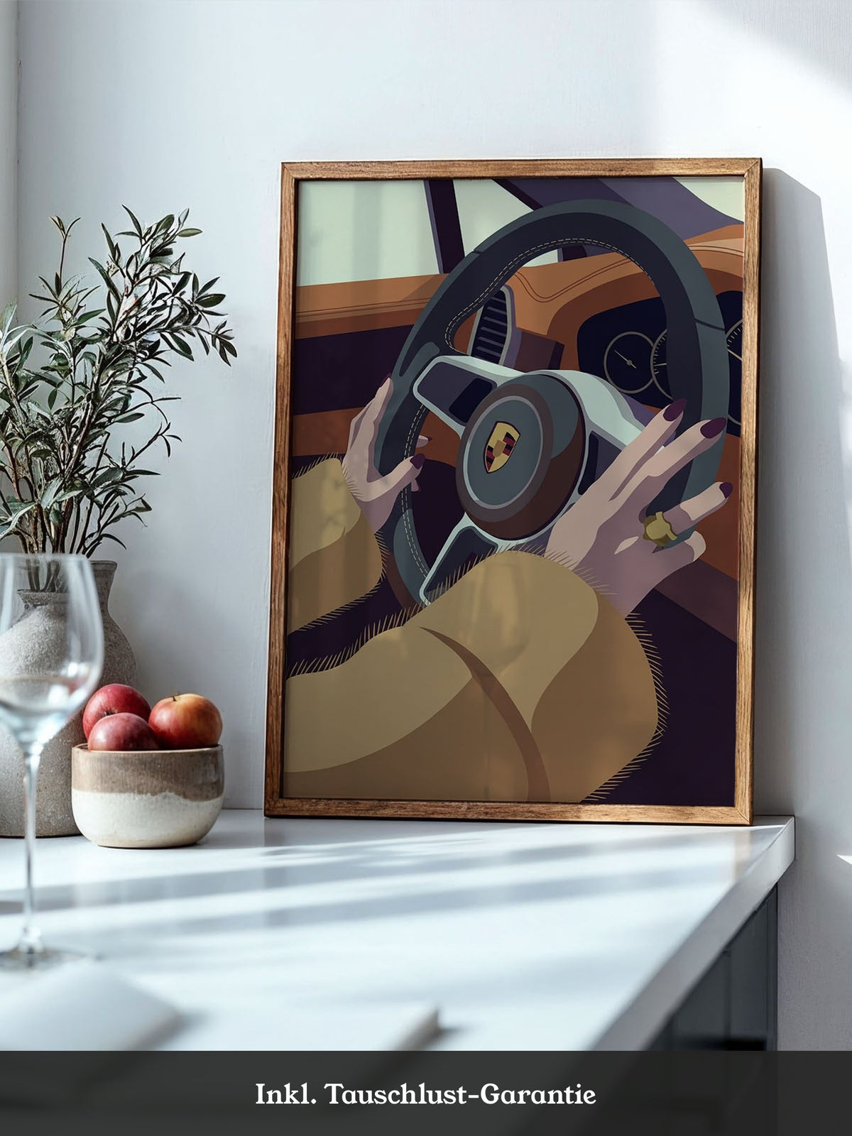 Elfer Lenkrad Retro Illustration