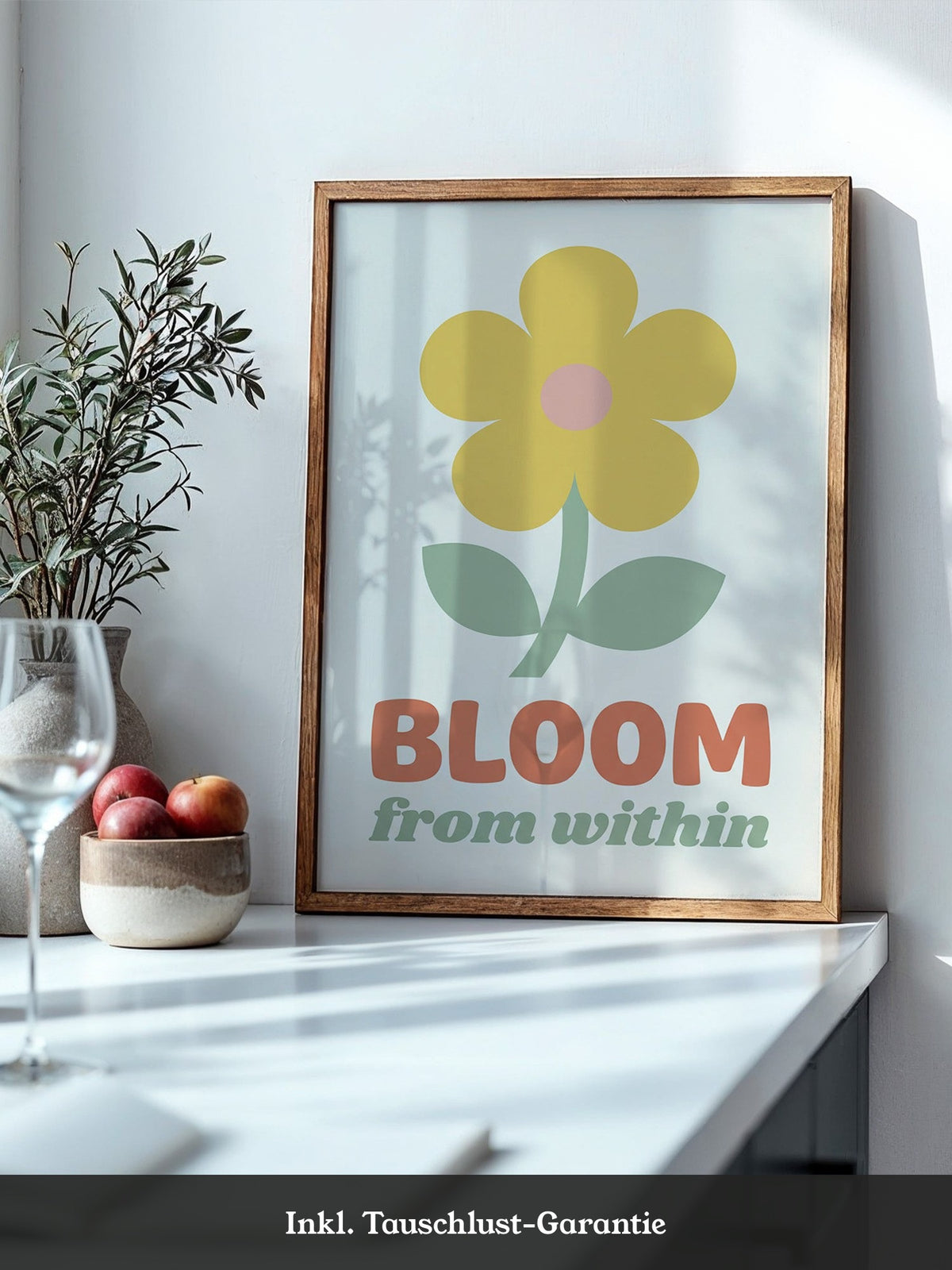 Gelbe Blume pastellige Töne
