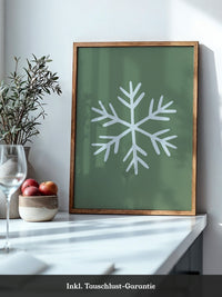 Schneeflocke Minimalistisch Grün