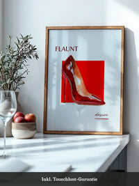 Roter High Heel Aquarellstil