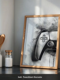 Gamepad Schwarz-Weiß Kunststil